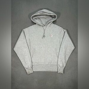 Men’s Champion Reverse Weave Hoodie Gray Small